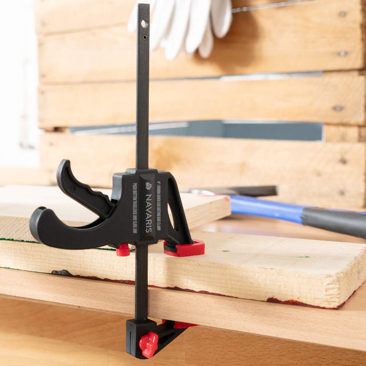 navaris-hardware-einhandzwingen-set-2x-15cm-60kg-schraubzwinge image 2