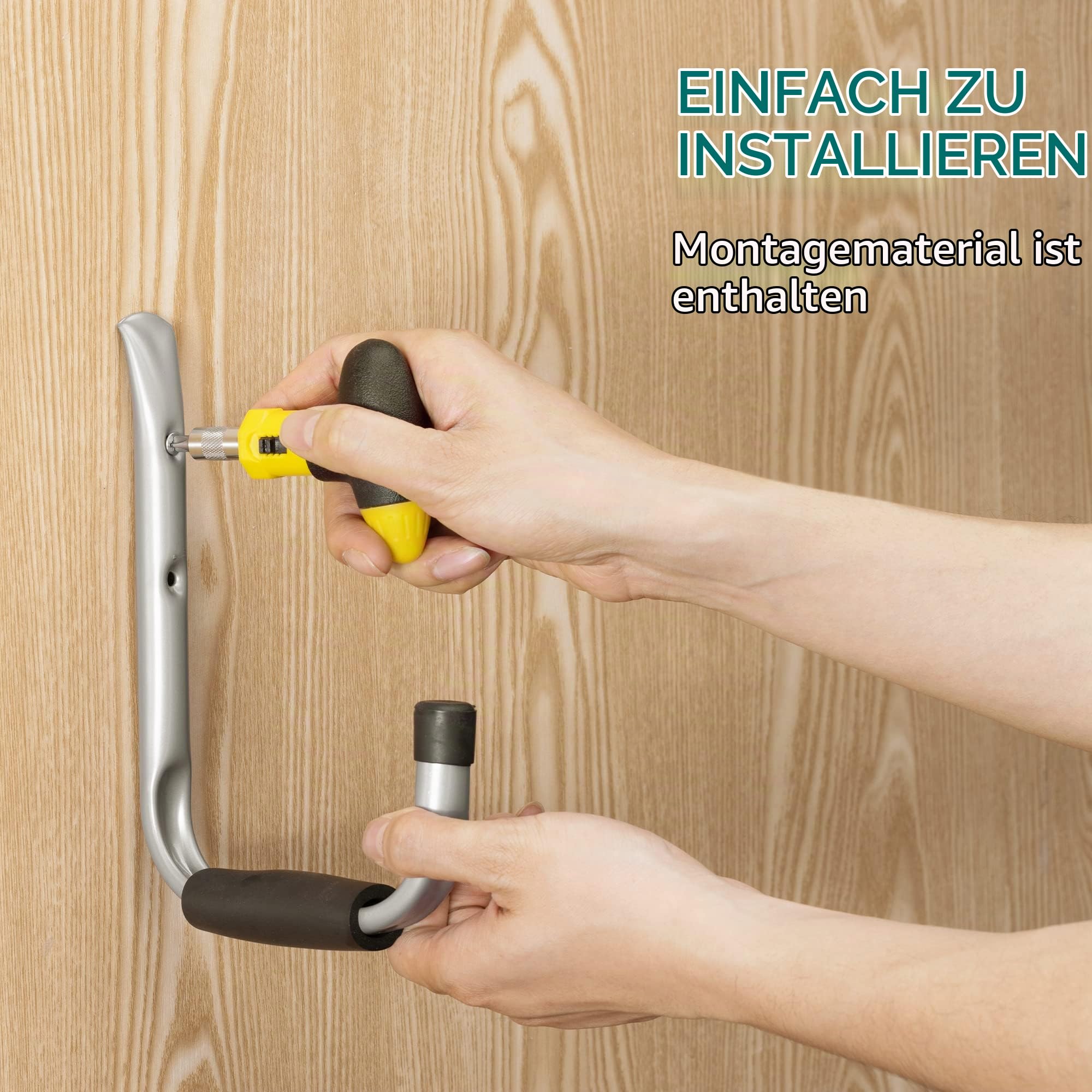 navaris-sport-garagenhaken-set-12tlg-wand-decke-stahl-40kg image 3
