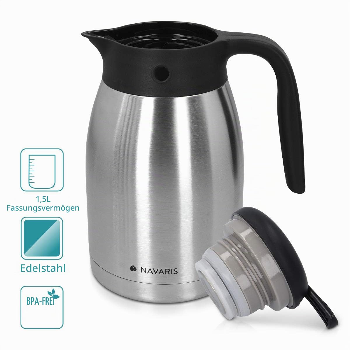 navaris-kitchen-isolierkanne-edelstahl-1-5l-warmhaltekanne image 4
