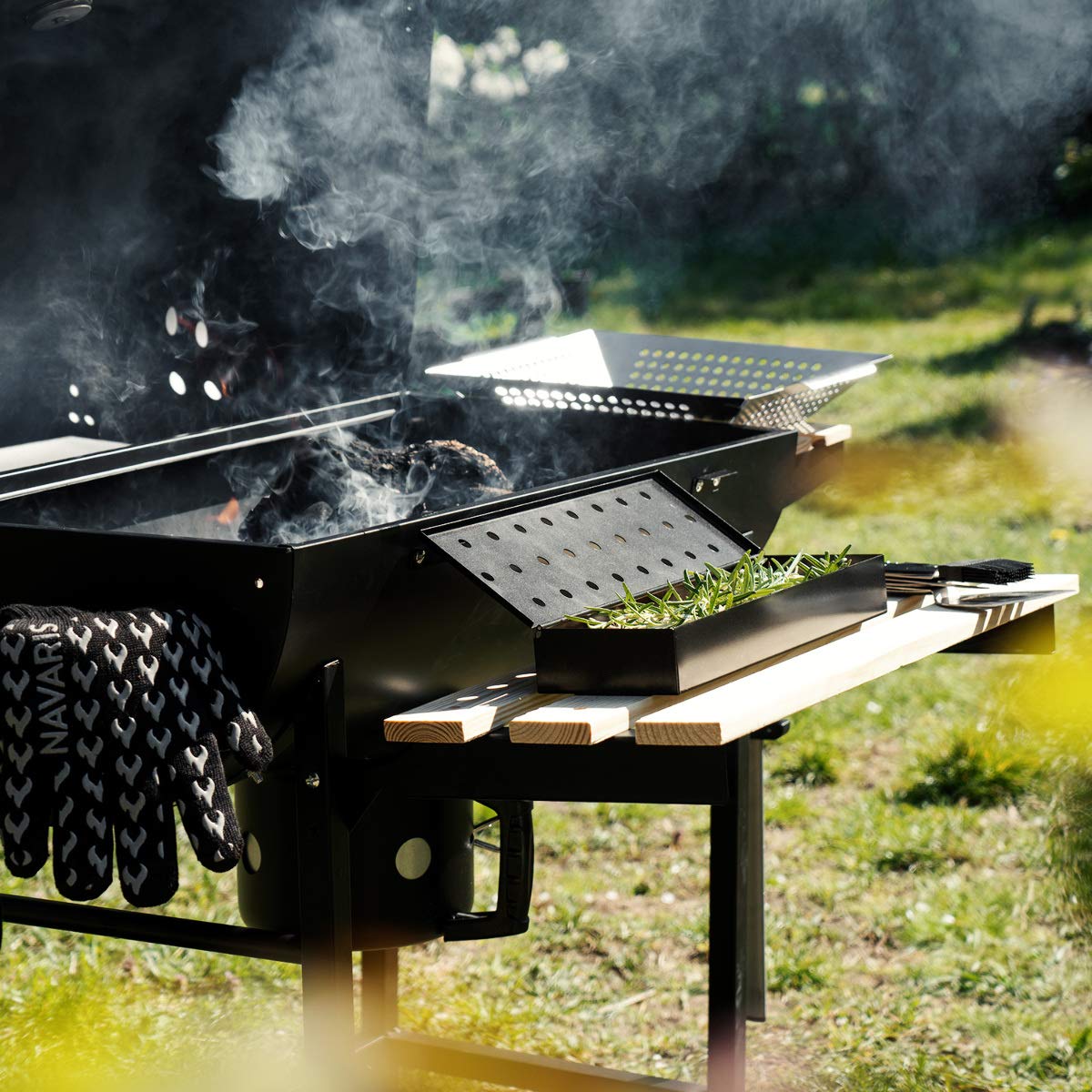 navaris-kitchen-r-ucherbox-smokerbox-metall-schwarz-gasgrill image 2