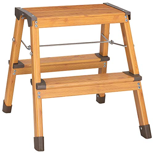 navaris-living-klapptritt-alu-2-stufen-holzoptik-bis-150-kg image 8