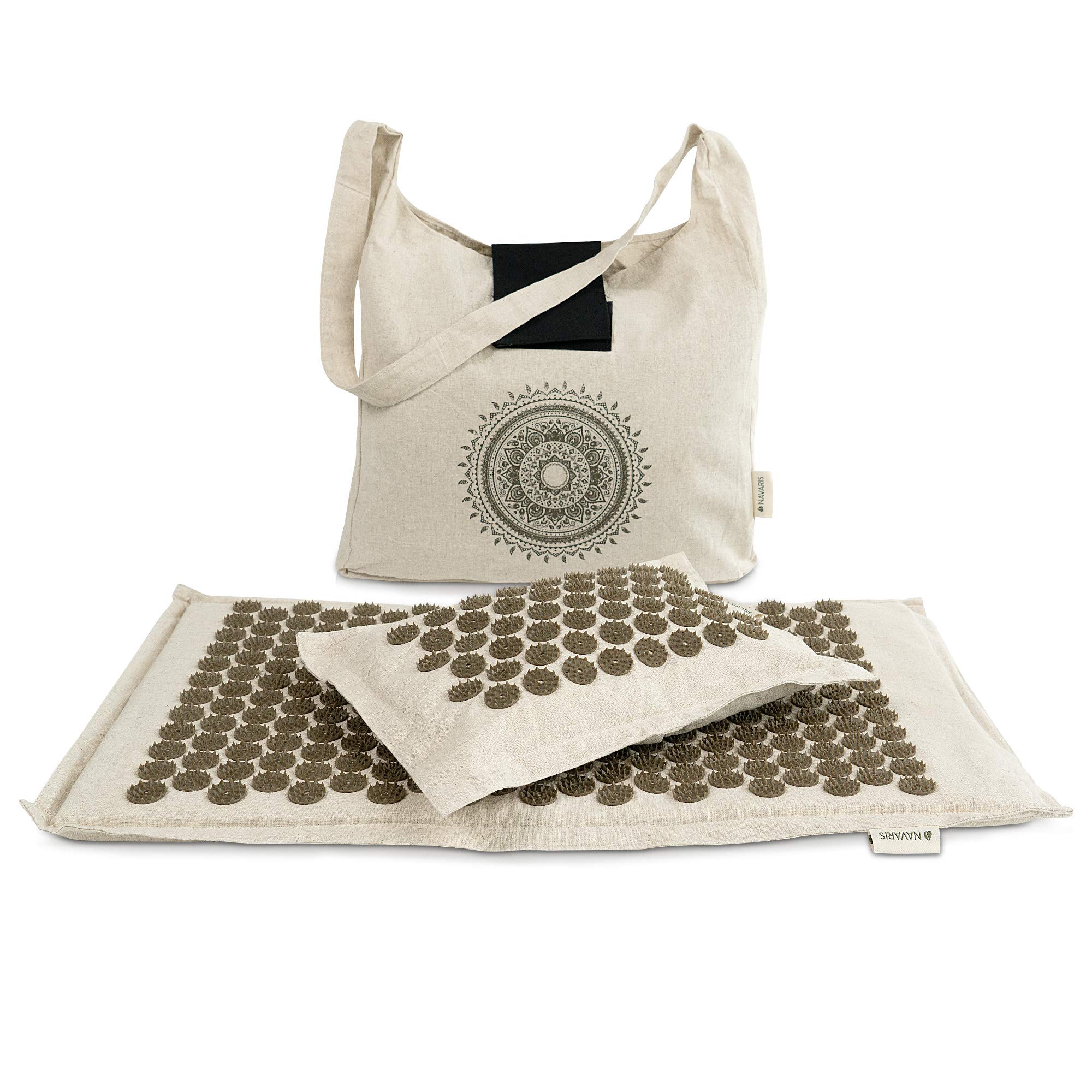 navaris-akupressur-set-2in1-matte-mit-kissen-entspannung-3 image 1