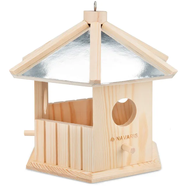 navaris-garden-vogelhaus-holz-zum-aufh-ngen-wetterfest image 1