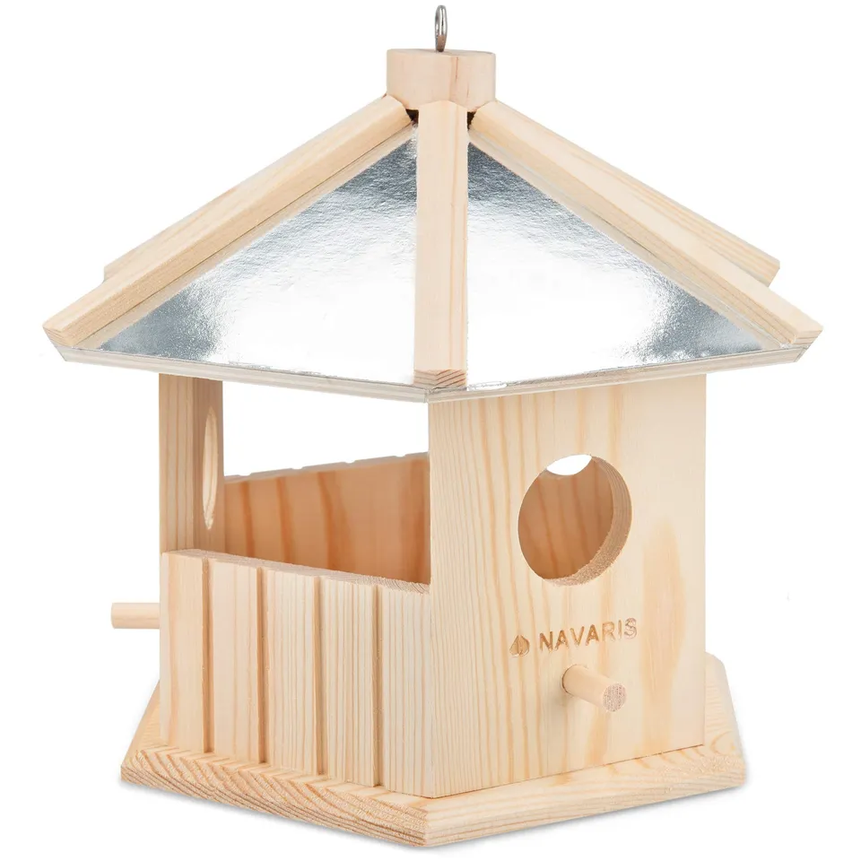 navaris-garden-vogelhaus-holz-zum-aufh-ngen-wetterfest image 1
