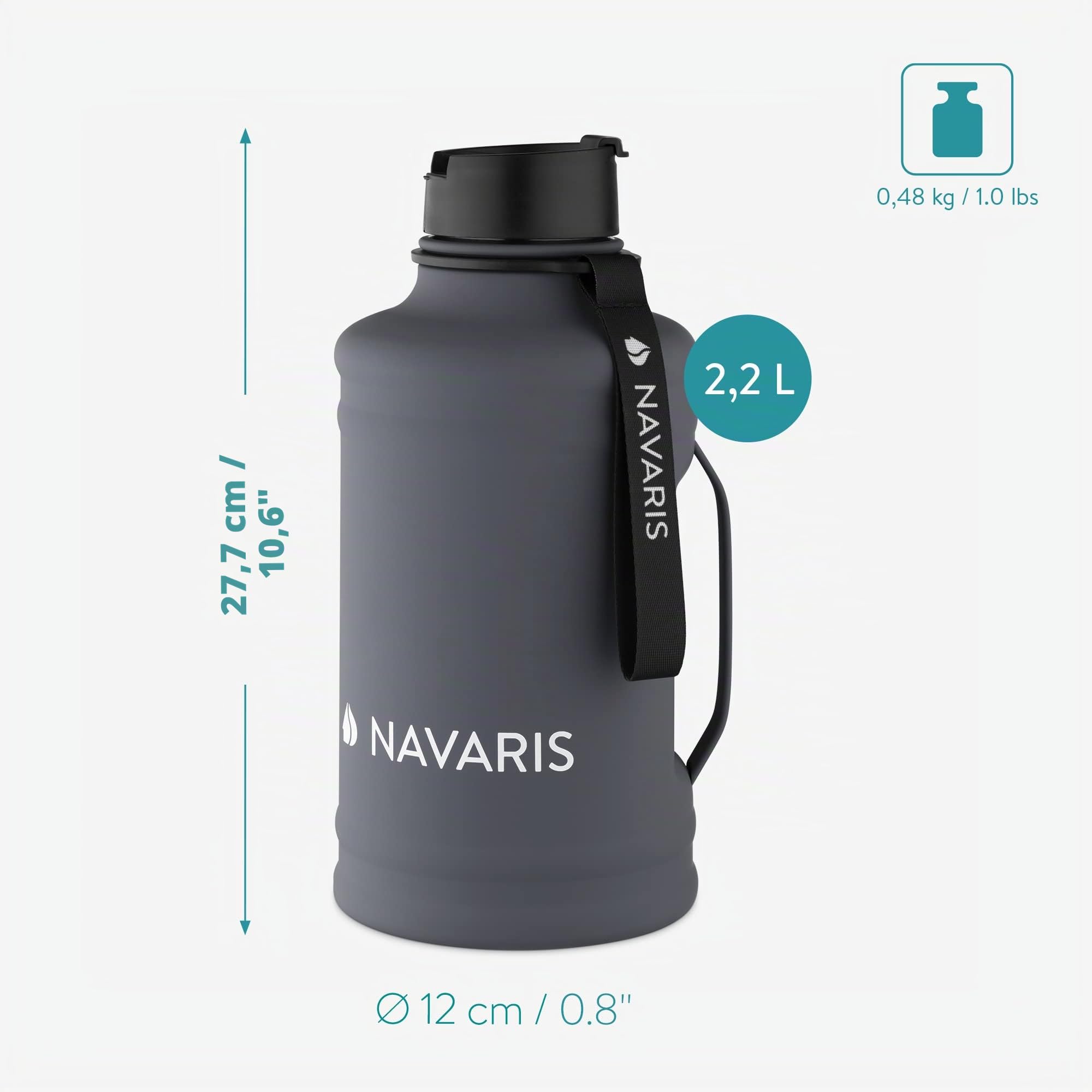 navaris-sport-wellness-2-2-liter-trinkflasche-edelstahl-mit-griff image 5