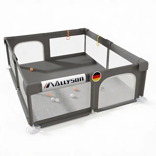 allyson-baby-laufstall-130x130cm-dunkelgrau-matte image 1