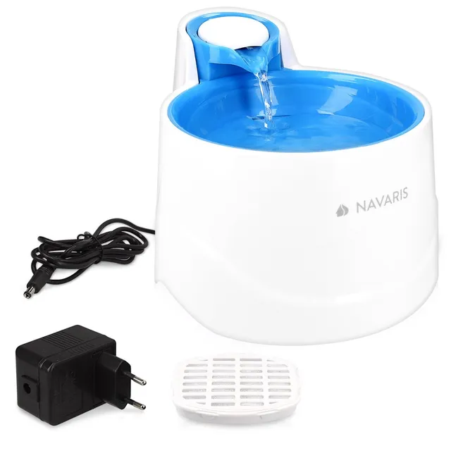 navaris-animals-trinkbrunnen-katzen-2-liter-mit-filter-blau image 1