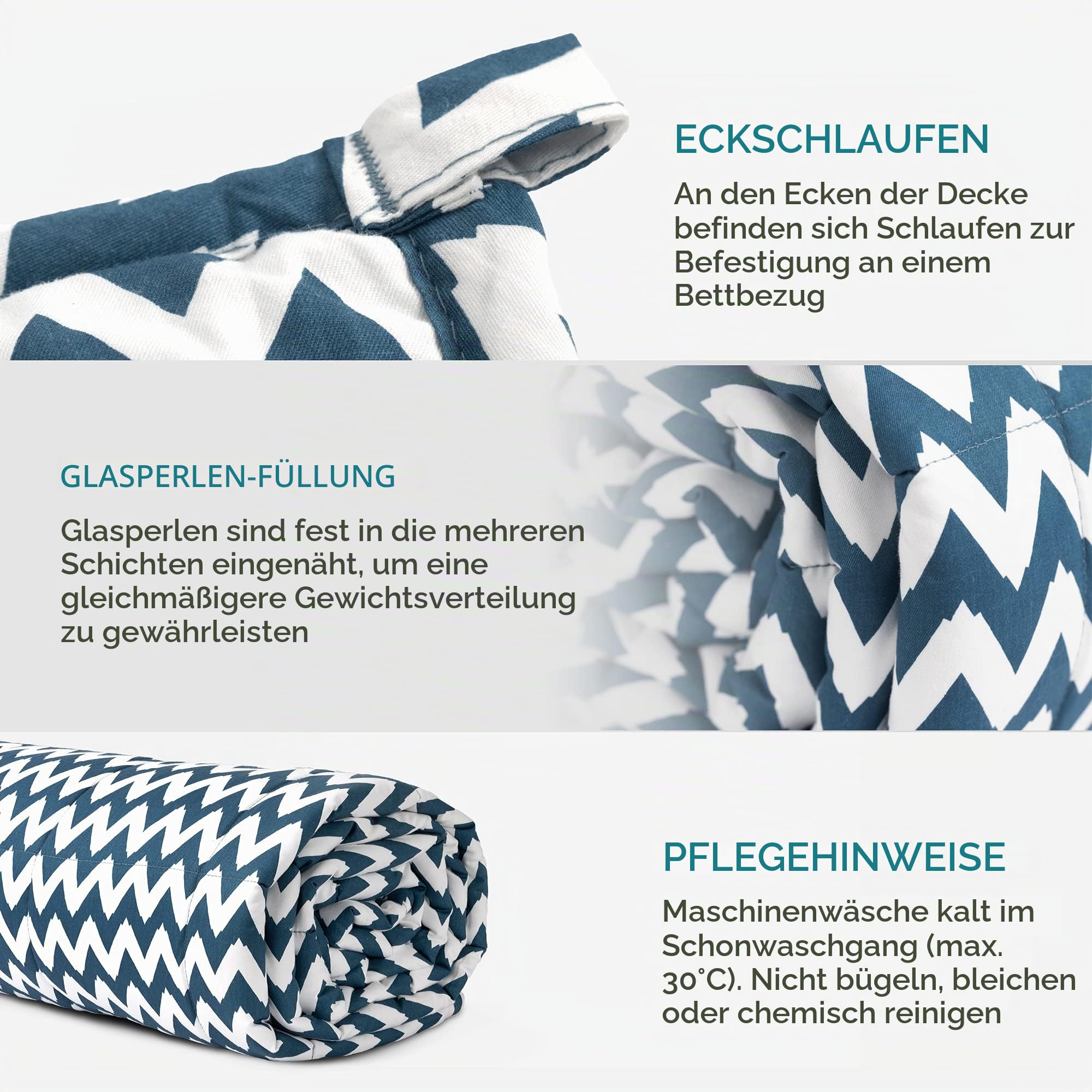 navaris-living-gewichtsdecke-135x200-4-8-kg-zickzack-baumwolle image 6