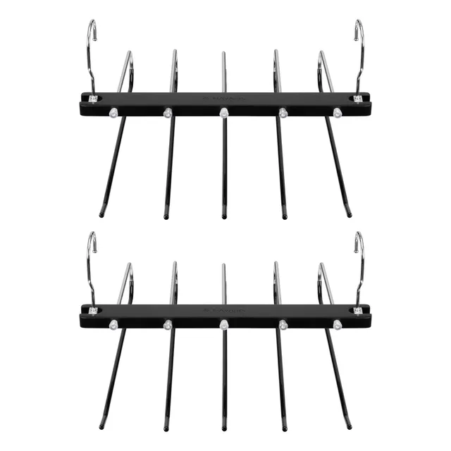 navaris-living-hosenb-gel-holz-2er-set-5-fach-edelstahl image 1