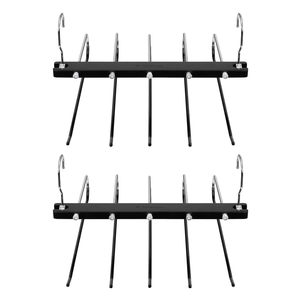 navaris-living-hosenb-gel-holz-2er-set-5-fach-edelstahl image 1