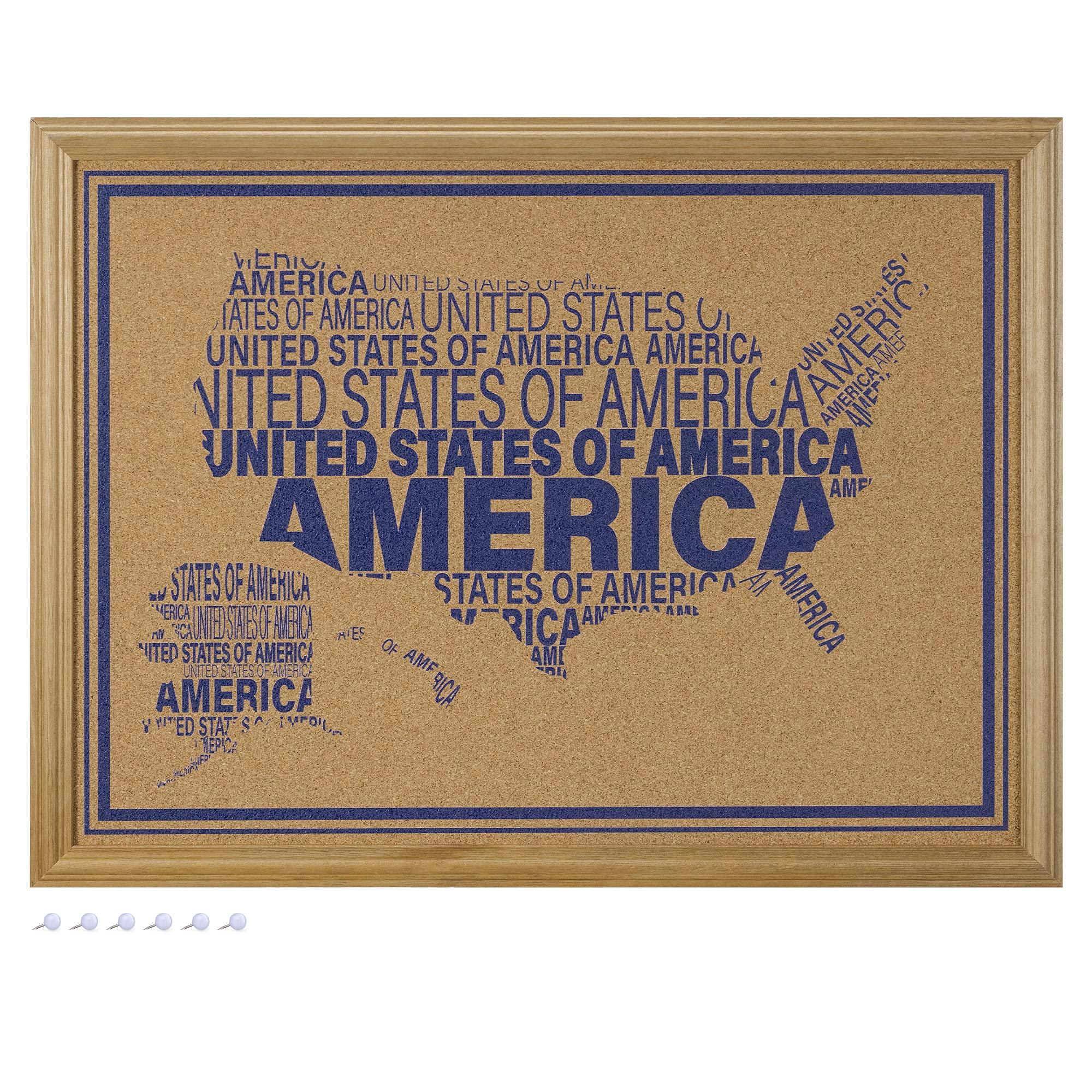 navaris-usa-karte-kork-pinwand-60x45-cm-quer-mit-holzrahmen image 1