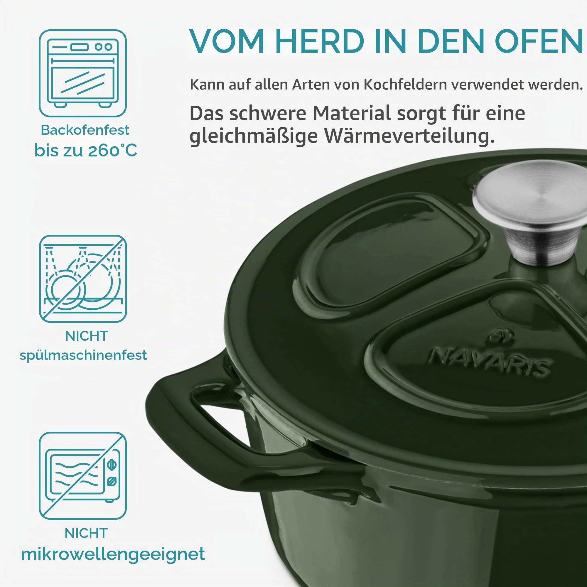 navaris-kitchen-gusseisen-topf-3-5l-24cm-gr-n-emailliert image 3