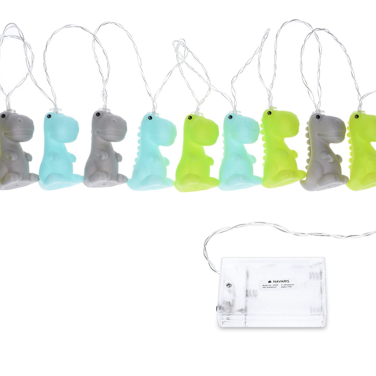 navaris-led-lichterkette-dino-2m-nachtlicht-gr-n-warmwei-10-leds image 1