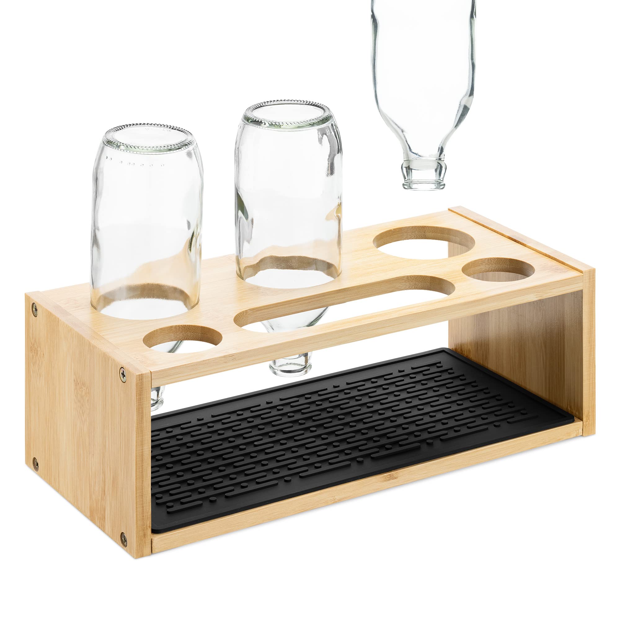 navaris-abtropfst-nder-bambus-f-r-sodastream-flaschen image 1