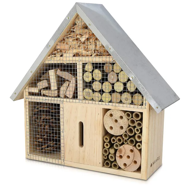 navaris-garden-insektenhotel-m-holz-naturbelassen-24-5x28-cm image 1