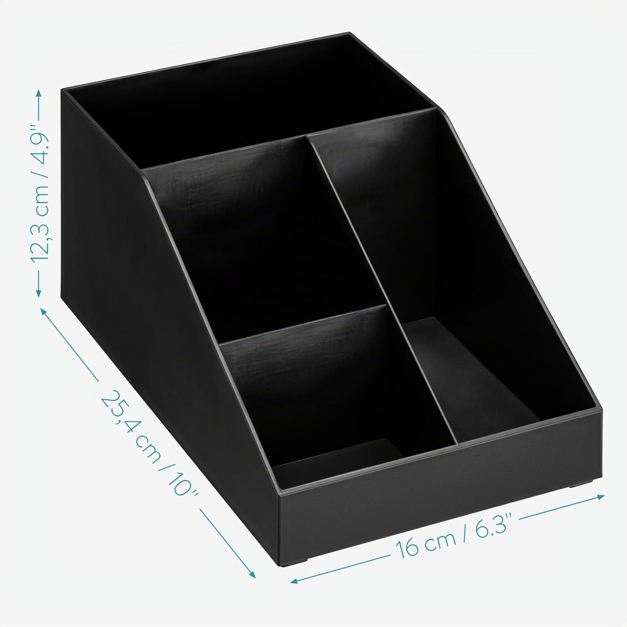 navaris-kaffee-organizer-kaffeebar-4-f-cher-aufbewahrungsbox-schwarz image 4