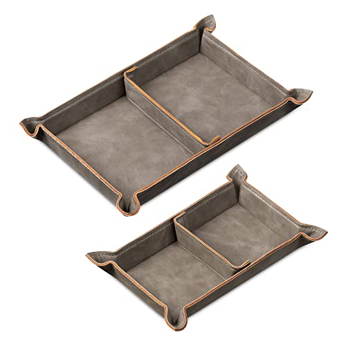 navaris-office-hobby-lederschale-2er-set-grau-kunstleder image 8