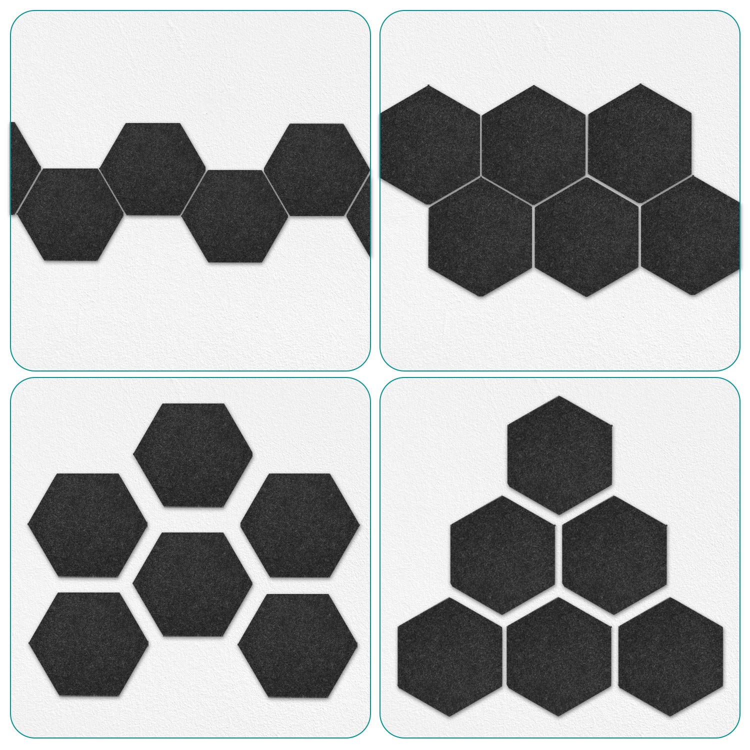 navaris-memoboards-filz-pinnwand-6er-sechseckig-dunkelgrau image 8