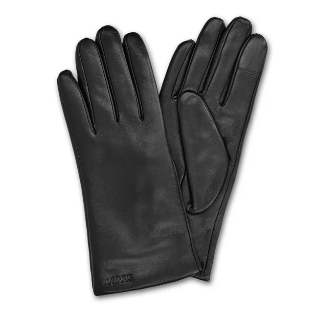 navaris-touchscreen-lederhandschuhe-damen-lammleder-schwarz-l image 1