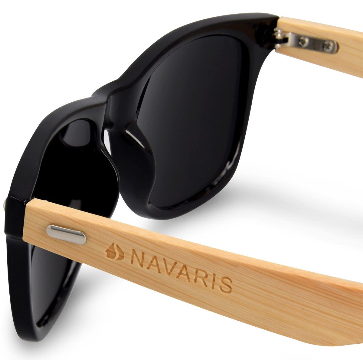 navaris-holz-sonnenbrille-uv400-bambus-unisex-mit-etui image 3