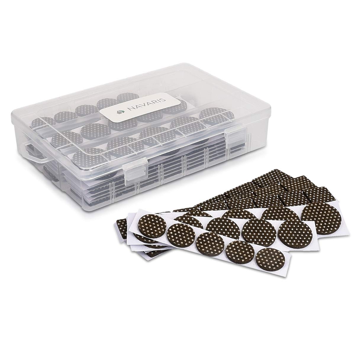 navaris-filzgleiter-selbstklebend-215er-set-braun-bodenschutz image 1