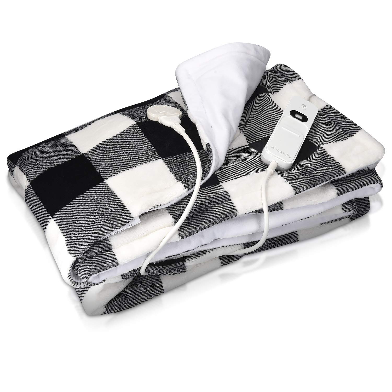 navaris-xxl-heizdecke-180x130-schwarz-wei-waschbar image 1