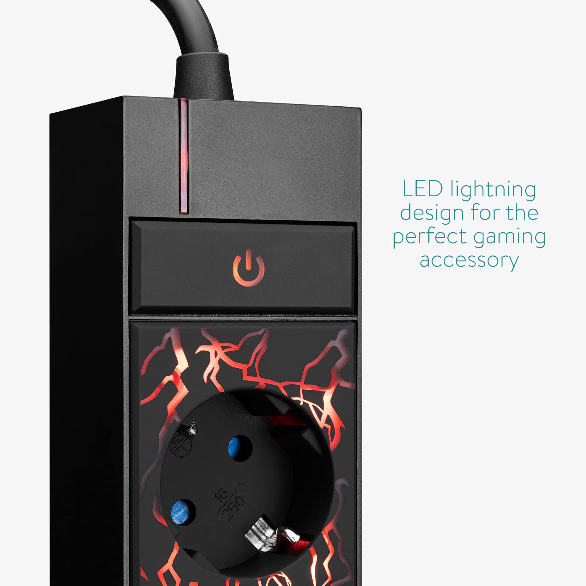 navaris-lighting-steckdosenleiste-5-fach-led-usb-schwarz image 3