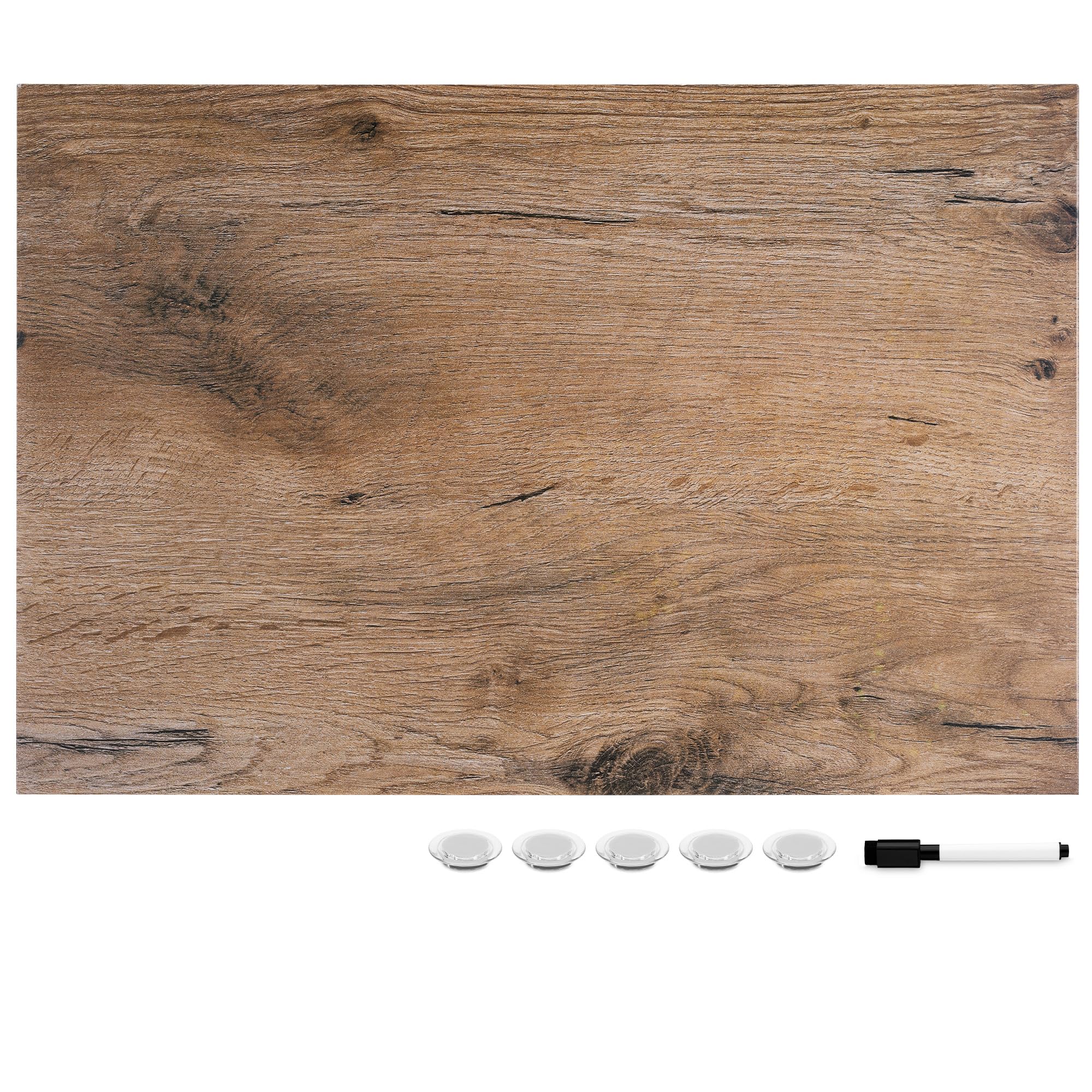 navaris-magnettafel-dunkles-holz-whiteboard-40-6x61-cm-mit-marker image 6