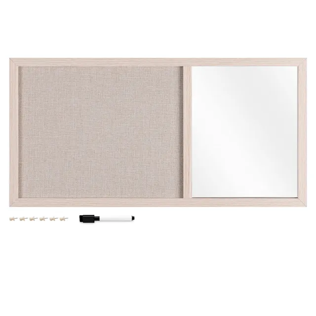 navaris-kombitafel-pinnwand-spiegel-memoboard-70x35 image 1