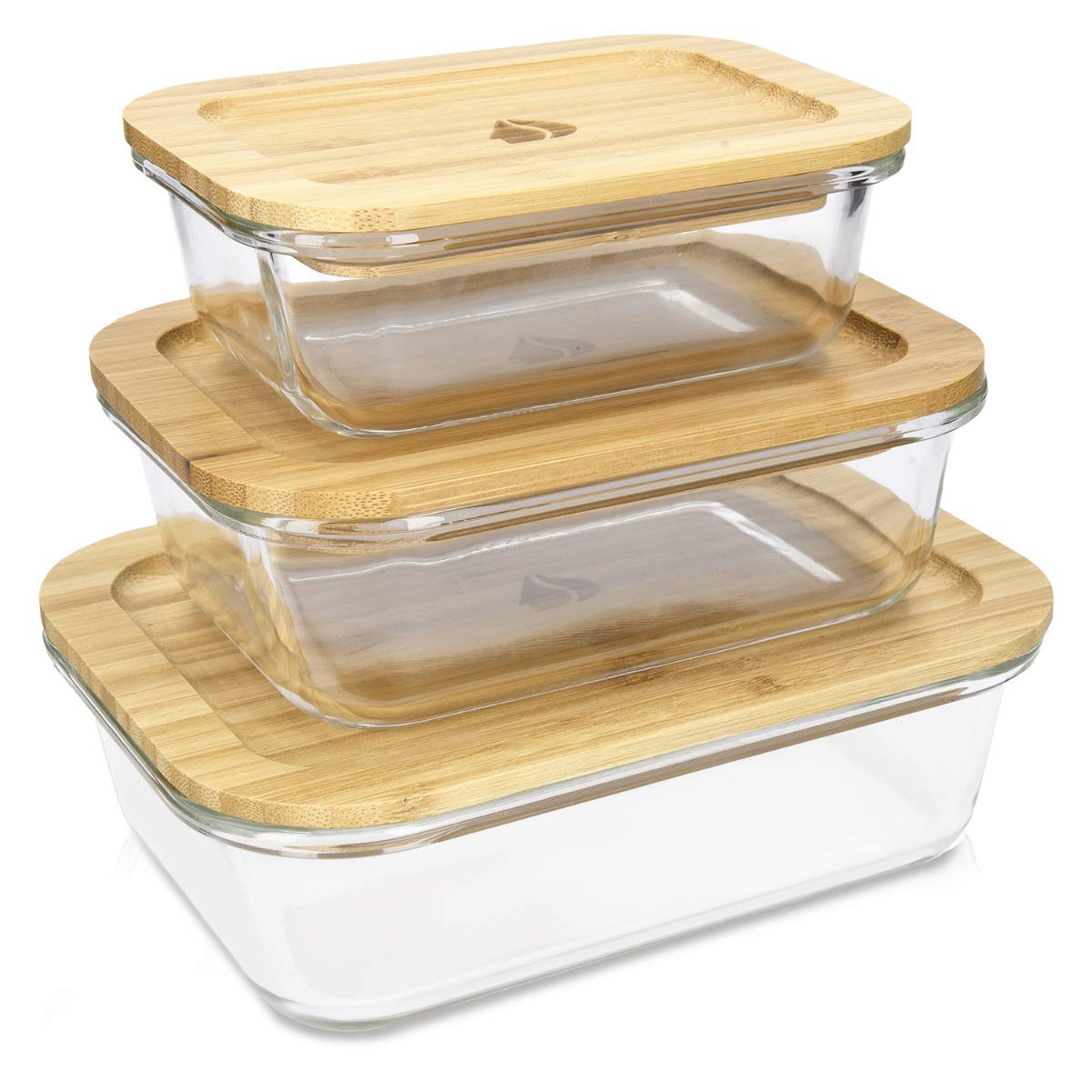 navaris-kitchen-frischhaltedosen-glas-3er-set-bambusdeckel image 1