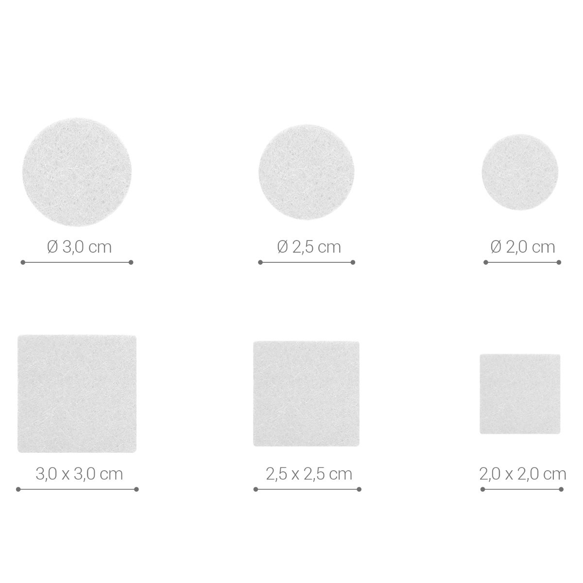navaris-filzgleiter-selbstklebend-wei-215-teilig-bodenschutz image 3