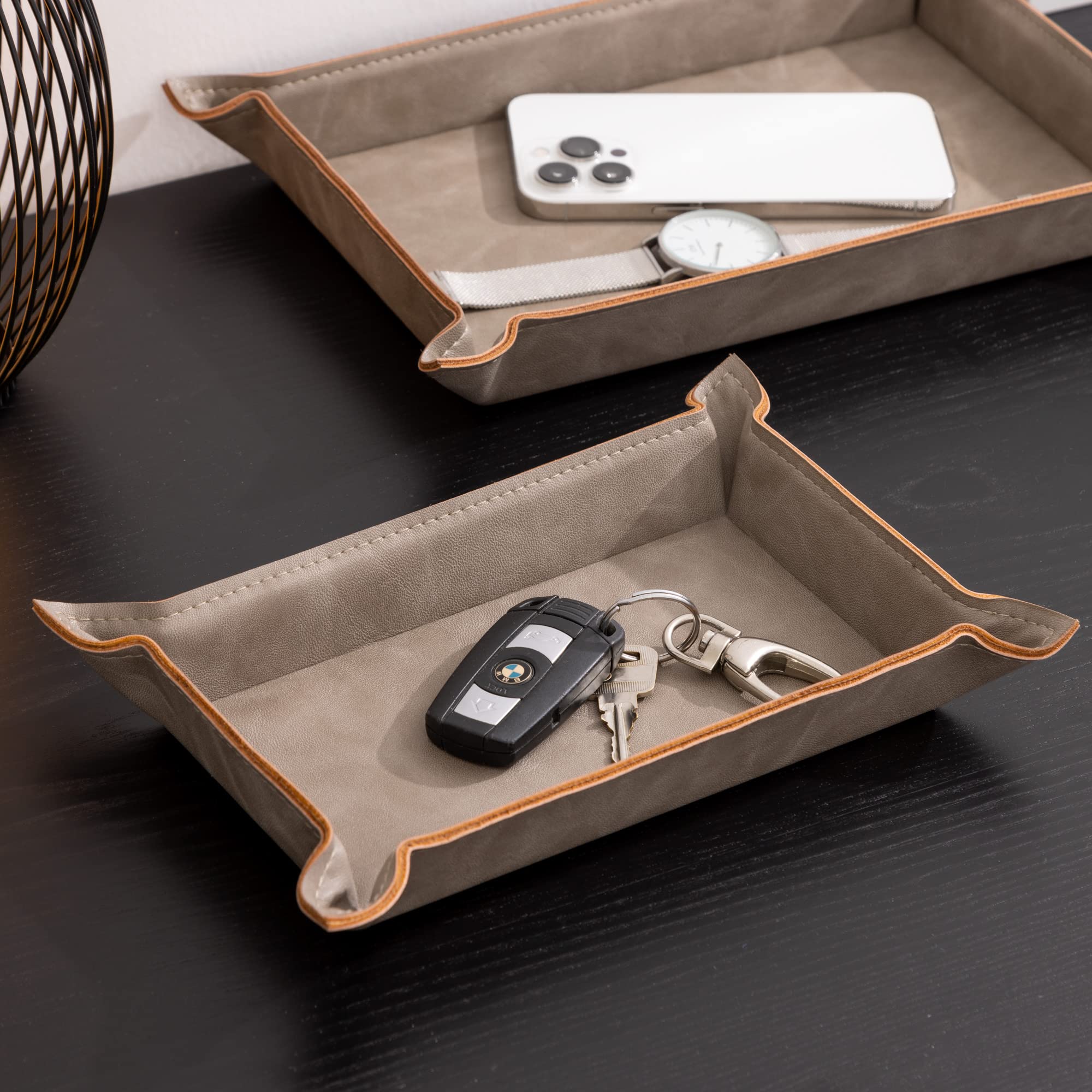 navaris-office-hobby-lederschale-2er-set-grau-kunstleder image 3