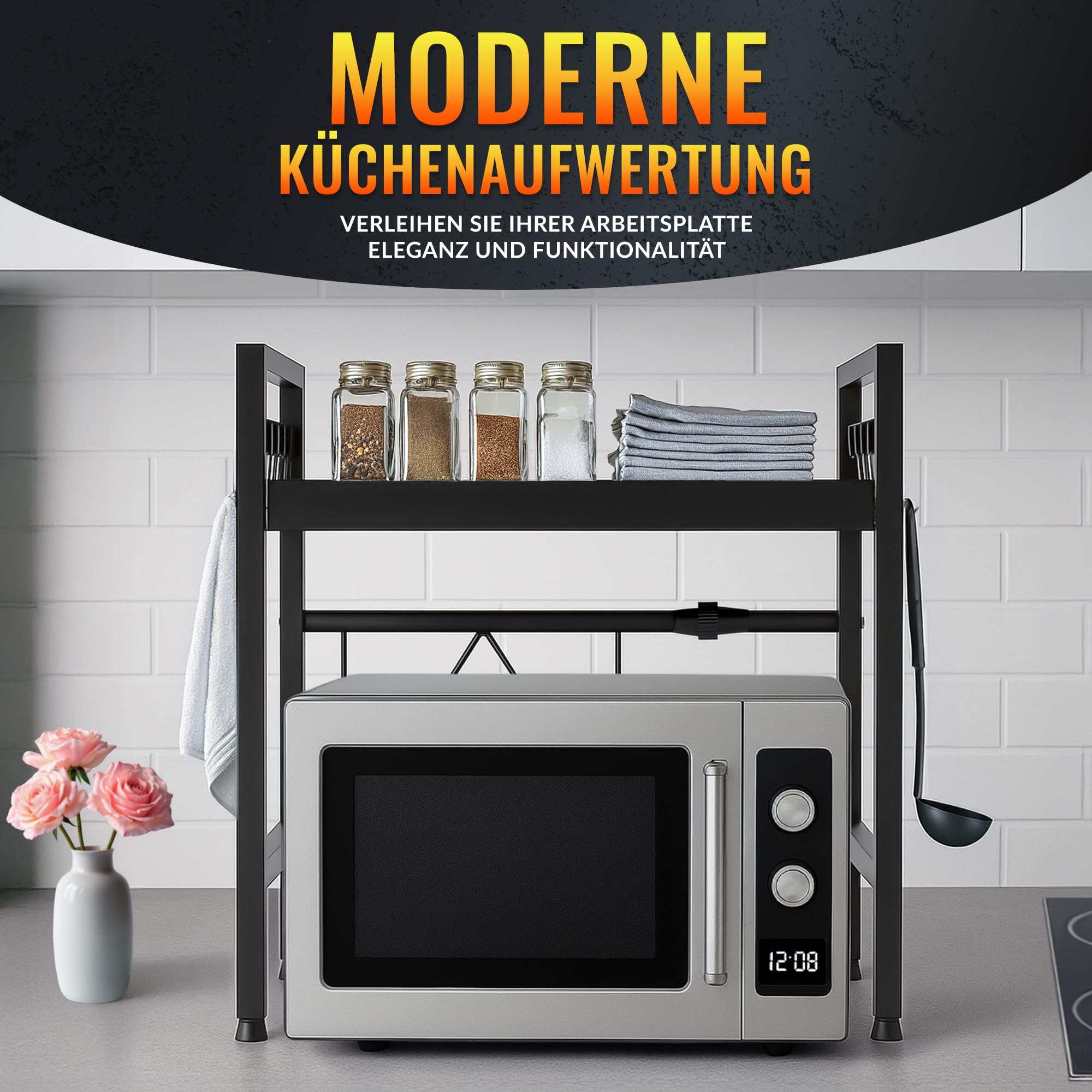 allyson-mikrowellenregal-2-stufig-verstellbar-eisen-mit-haken image 7