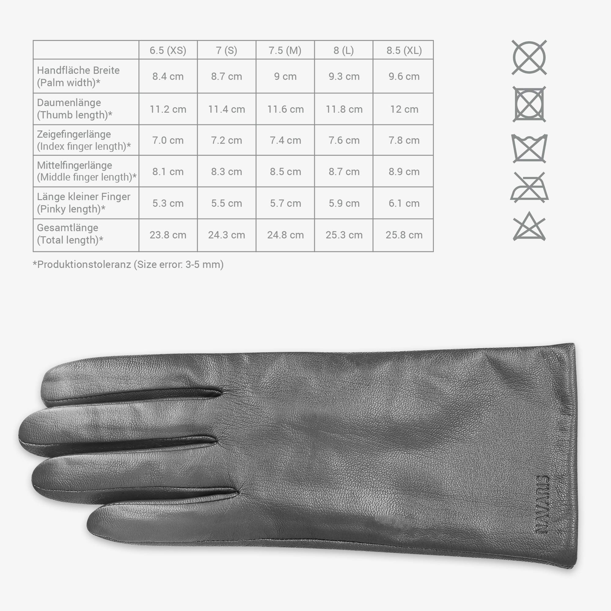 navaris-touchscreen-lederhandschuhe-damen-lammleder-schwarz-s image 6