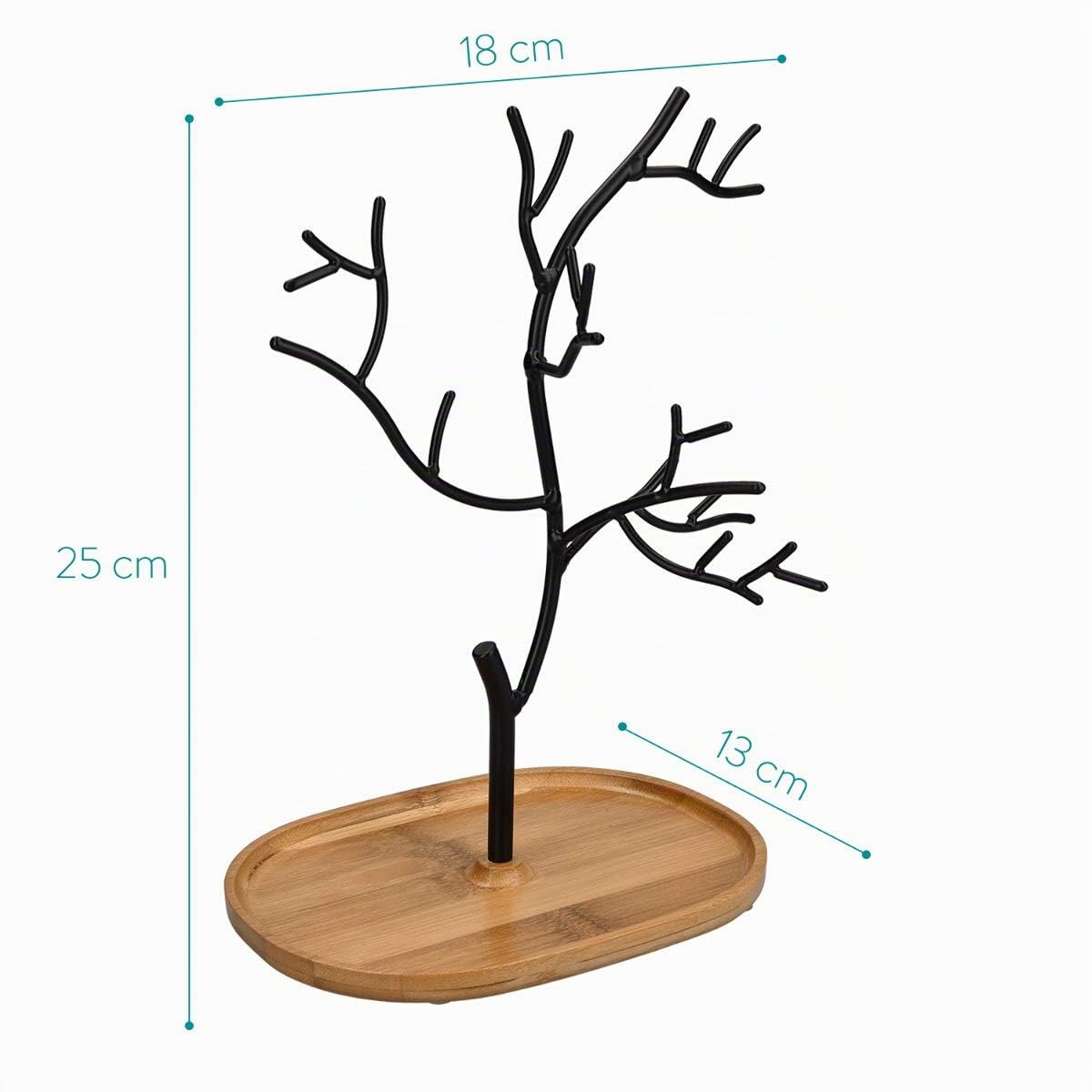 navaris-schmuckbaum-holz-metall-schmuckst-nder-25-cm image 4