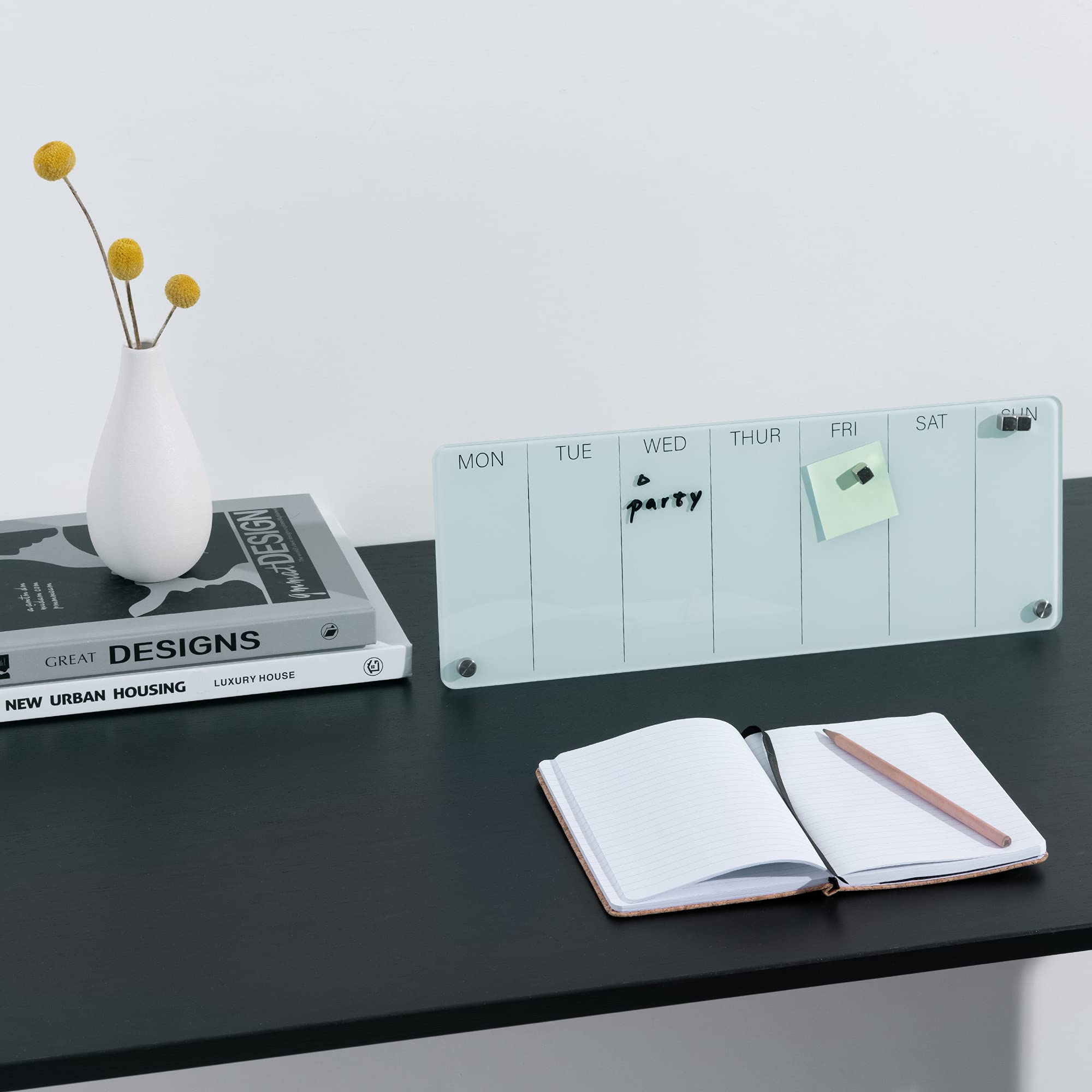 navaris-glas-magnettafel-wochenplaner-40-6-cm-whiteboard image 2