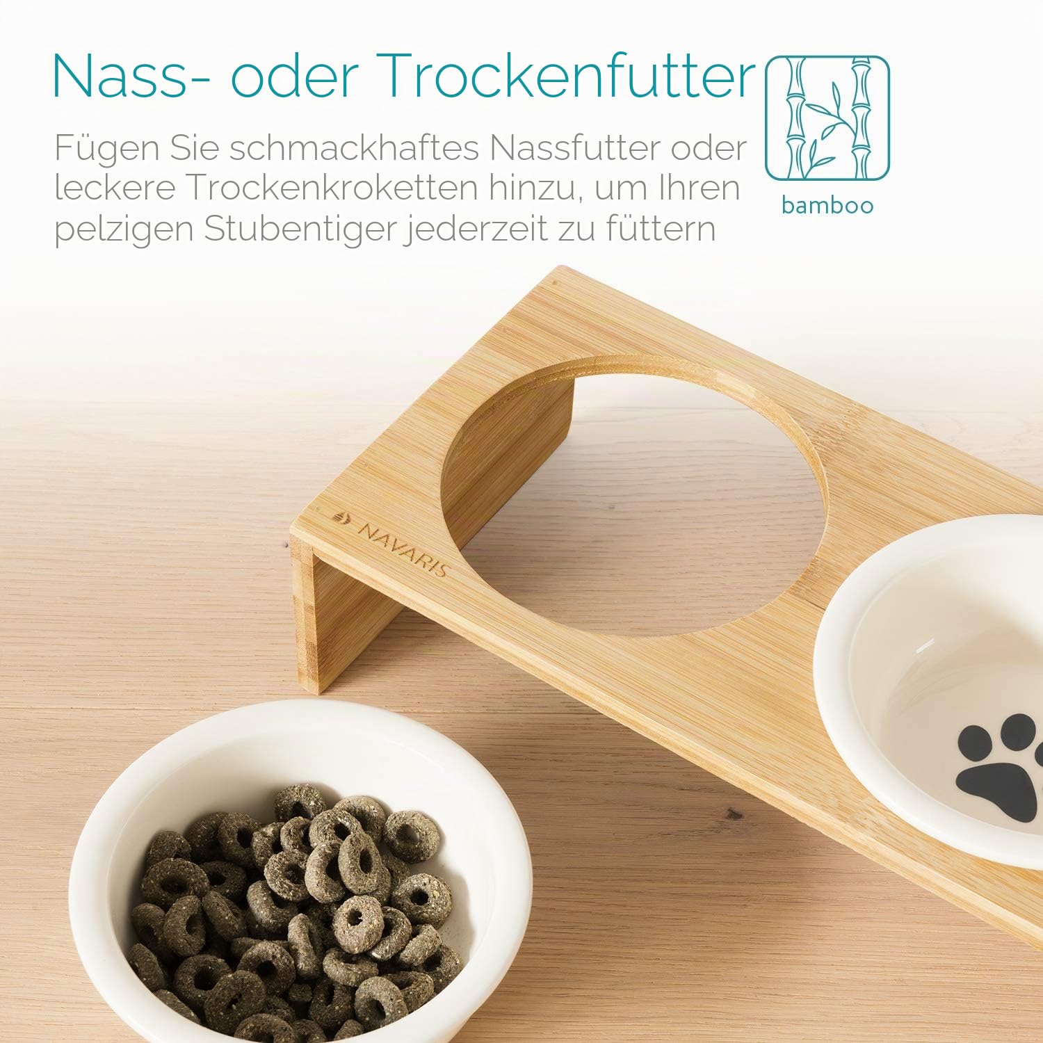navaris-animals-futternapf-katze-keramik-2x360ml-bambus-halter image 4
