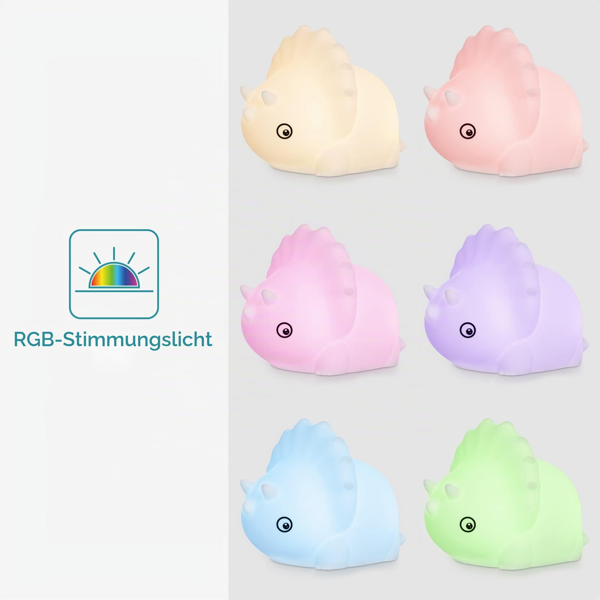 navaris-lighting-led-nachtlicht-dino-rgb-silikon image 3