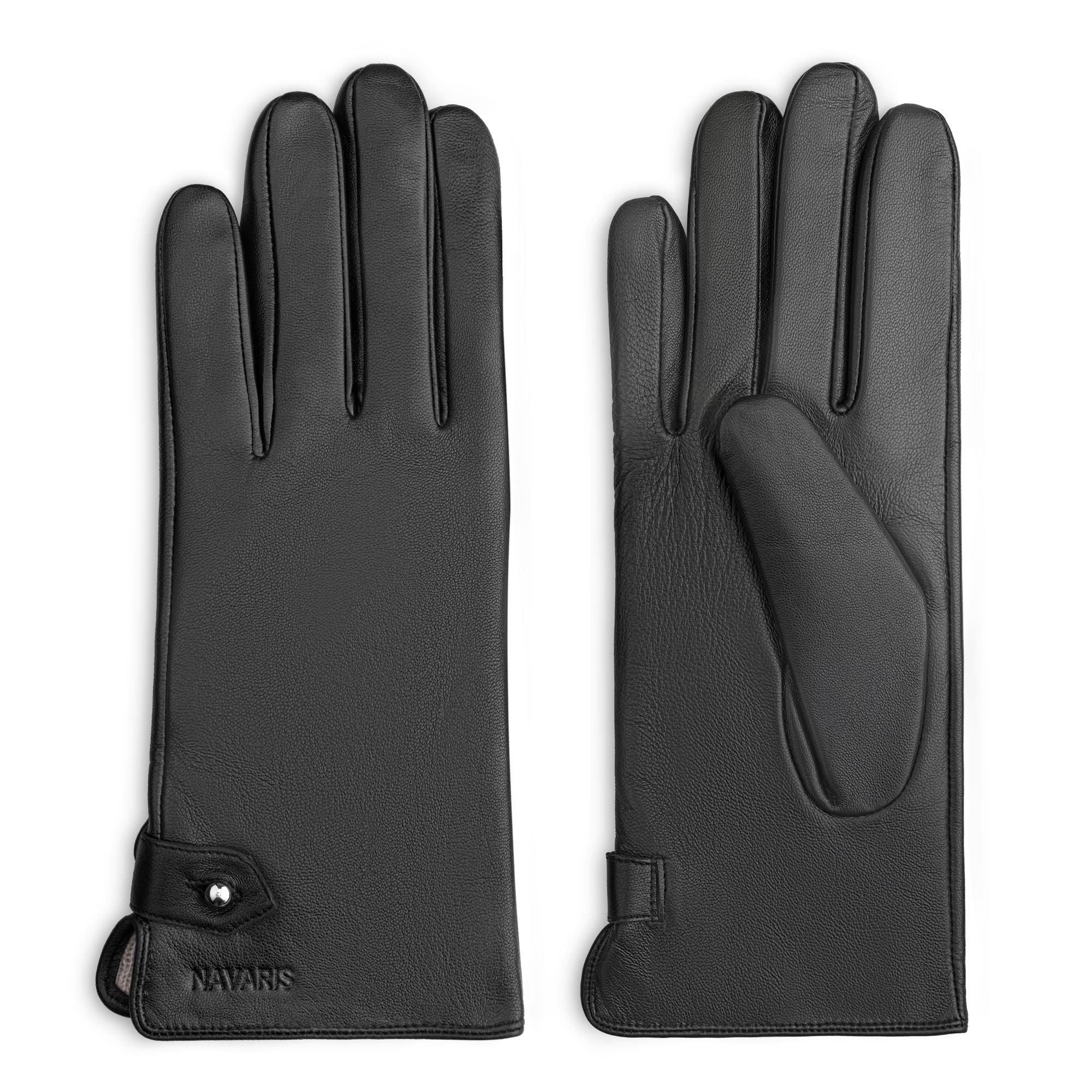 navaris-touchscreen-lederhandschuhe-damen-lammleder-kaschmir image 7