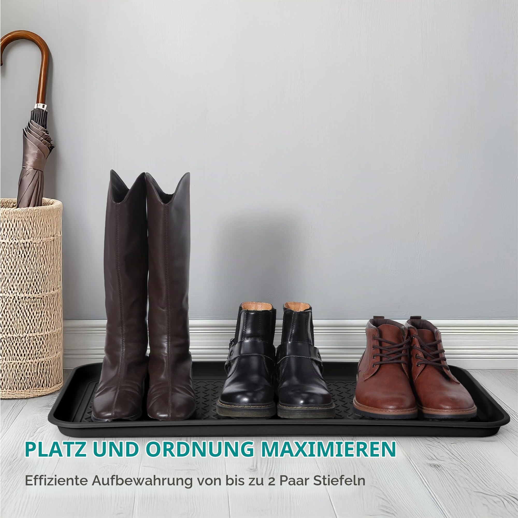 navaris-living-3er-set-xl-schuhabtropfschale-schuhmatte-schwarz-76x38 image 4
