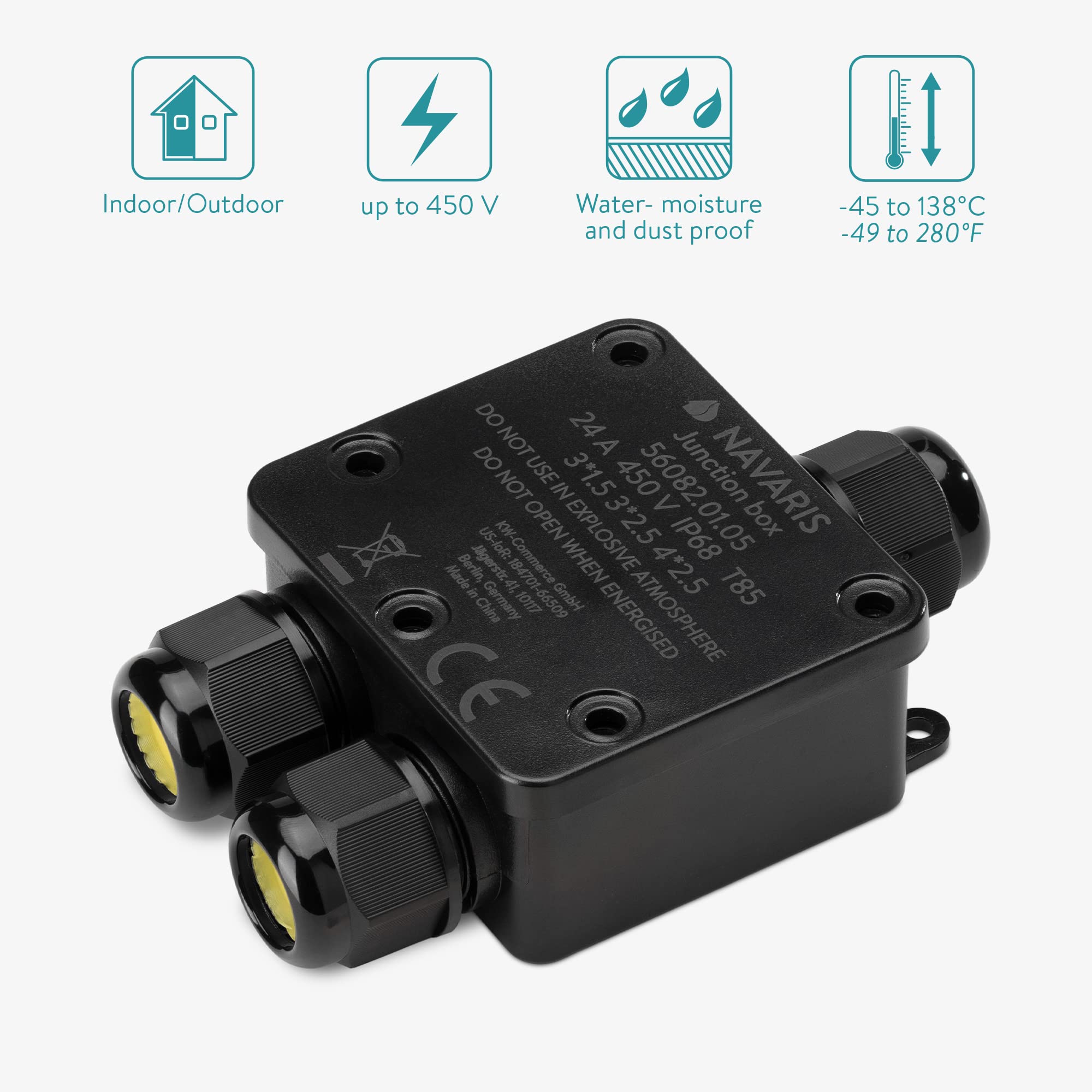 navaris-abzweigdose-ip68-3-wege-wasserdicht-2x-schwarz image 5