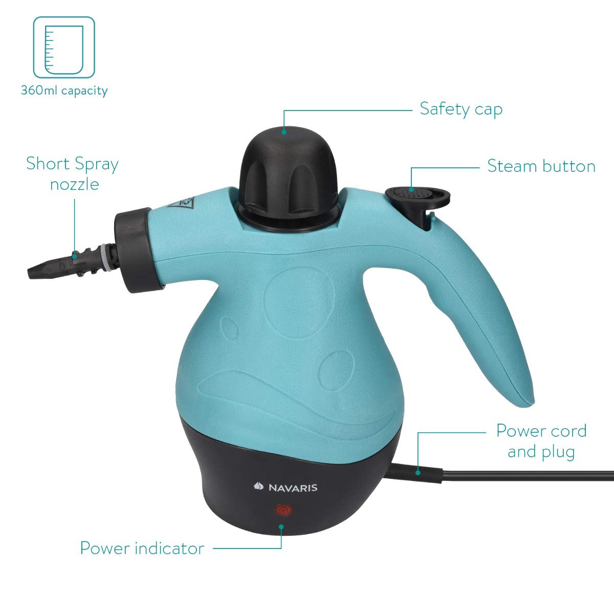 navaris-mehrzweck-dampfreiniger-360-ml-mit-zubeh-r-135-c image 3