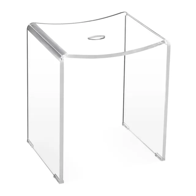 navaris-duschhocker-acryl-transparent-43-5cm-rutschfest-100kg image 1
