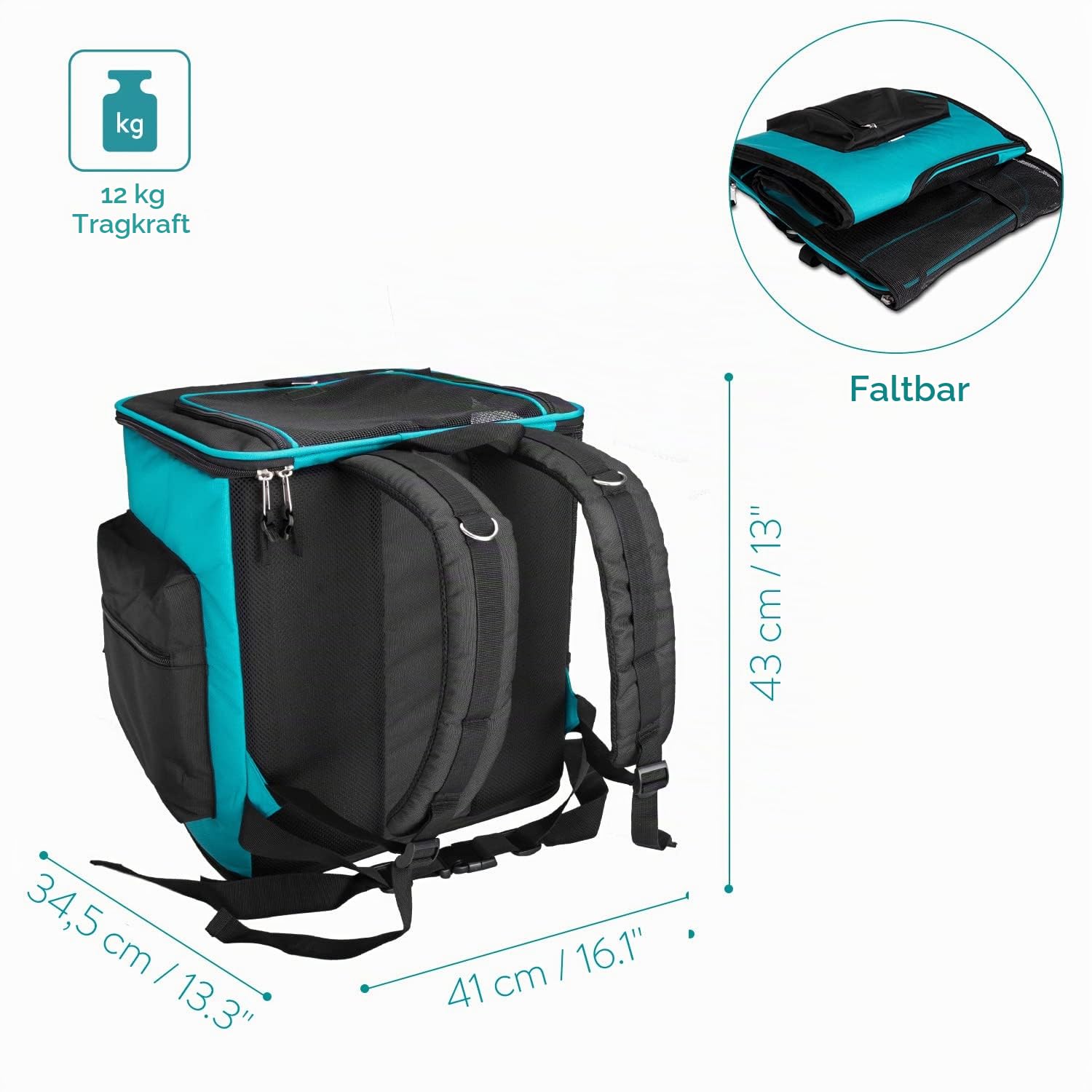 navaris-animals-hunderucksack-katzenrucksack-12-kg-gepolstert-faltbar image 4
