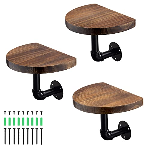 navaris-garden-wandregal-holz-metall-rund-3er-set-20x15cm image 8