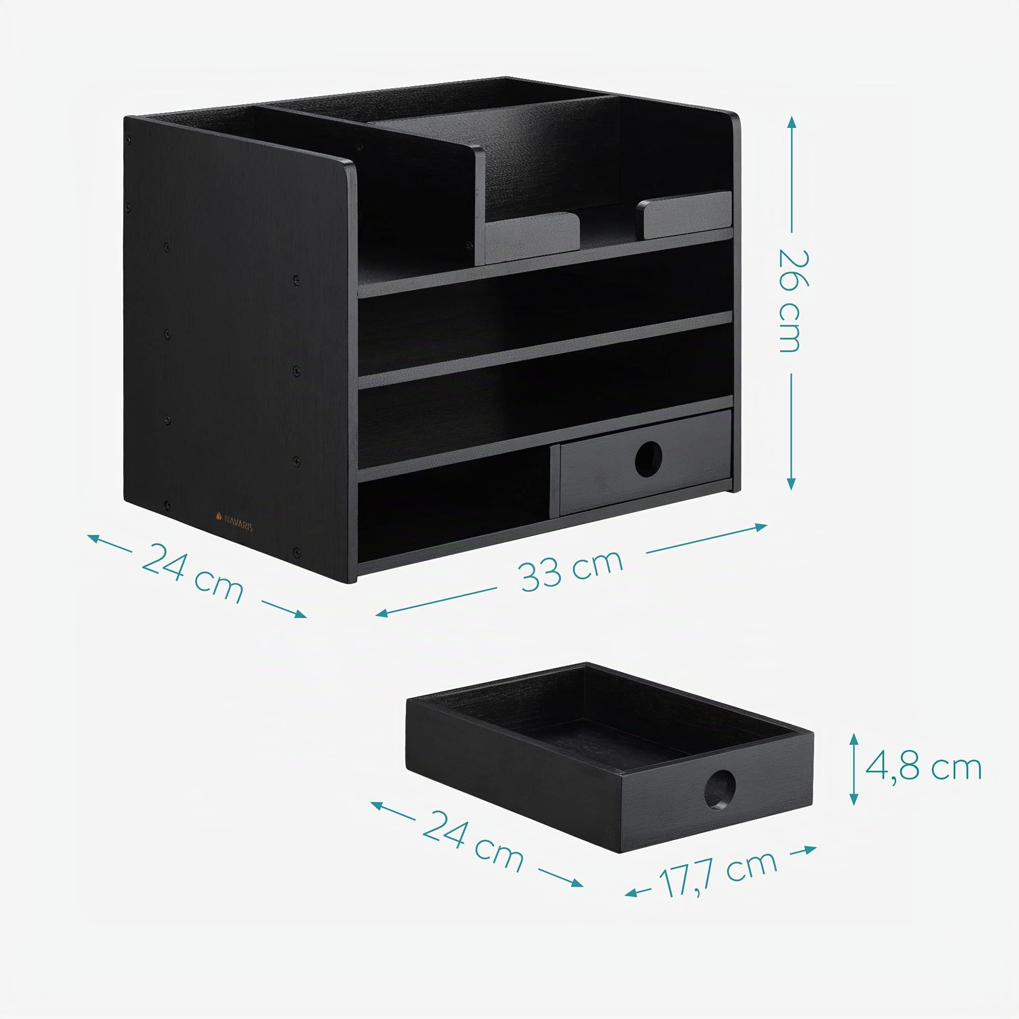 navaris-office-schreibtisch-organizer-bambus-33x24x26-cm image 3