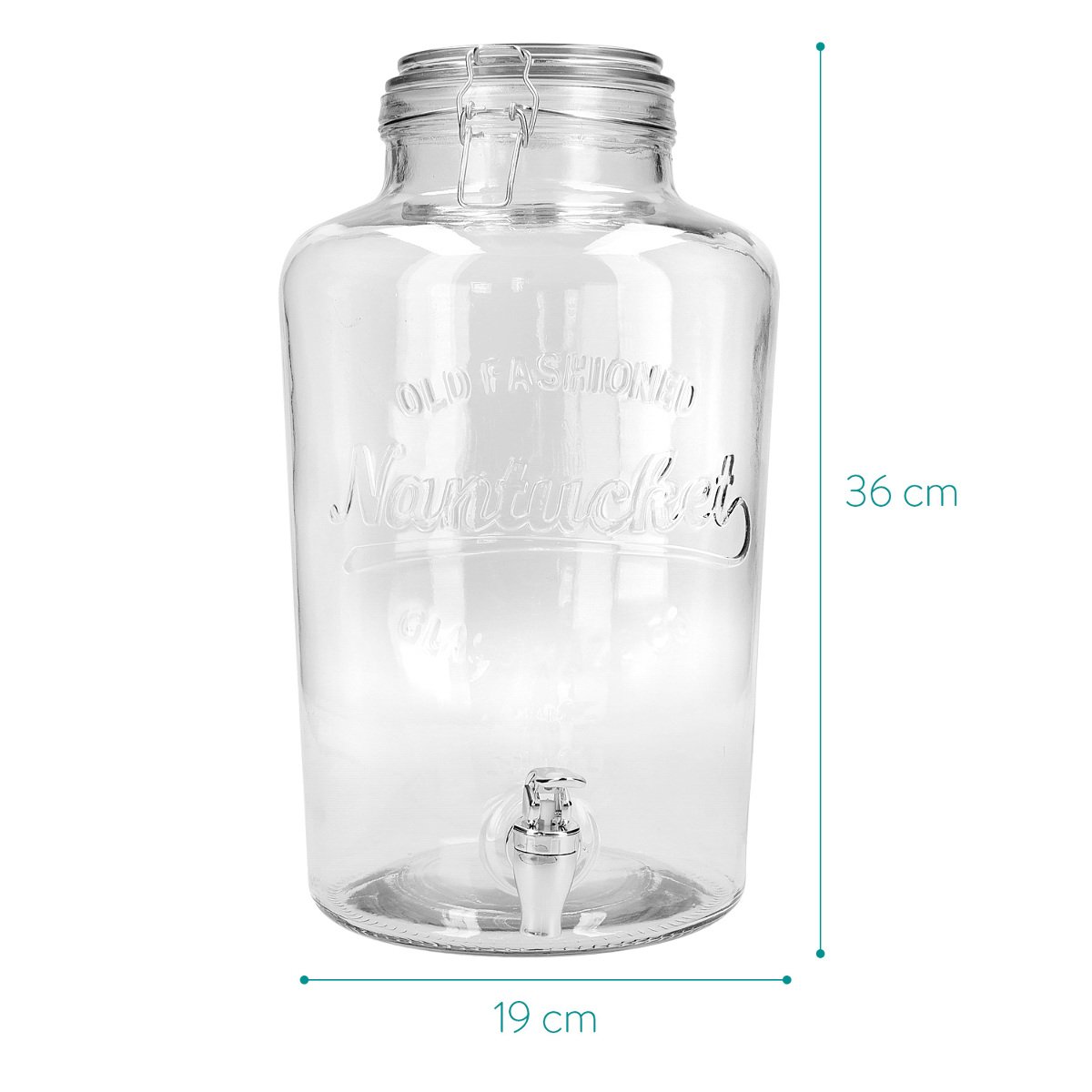 navaris-getr-nkespender-glas-8-l-mit-hahn-b-gelverschluss image 6