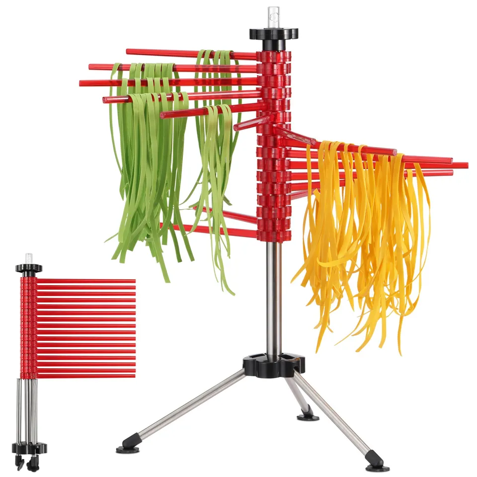 navaris-kitchen-nudeltrockner-zusammenklappbar-rot-2-kg image 1