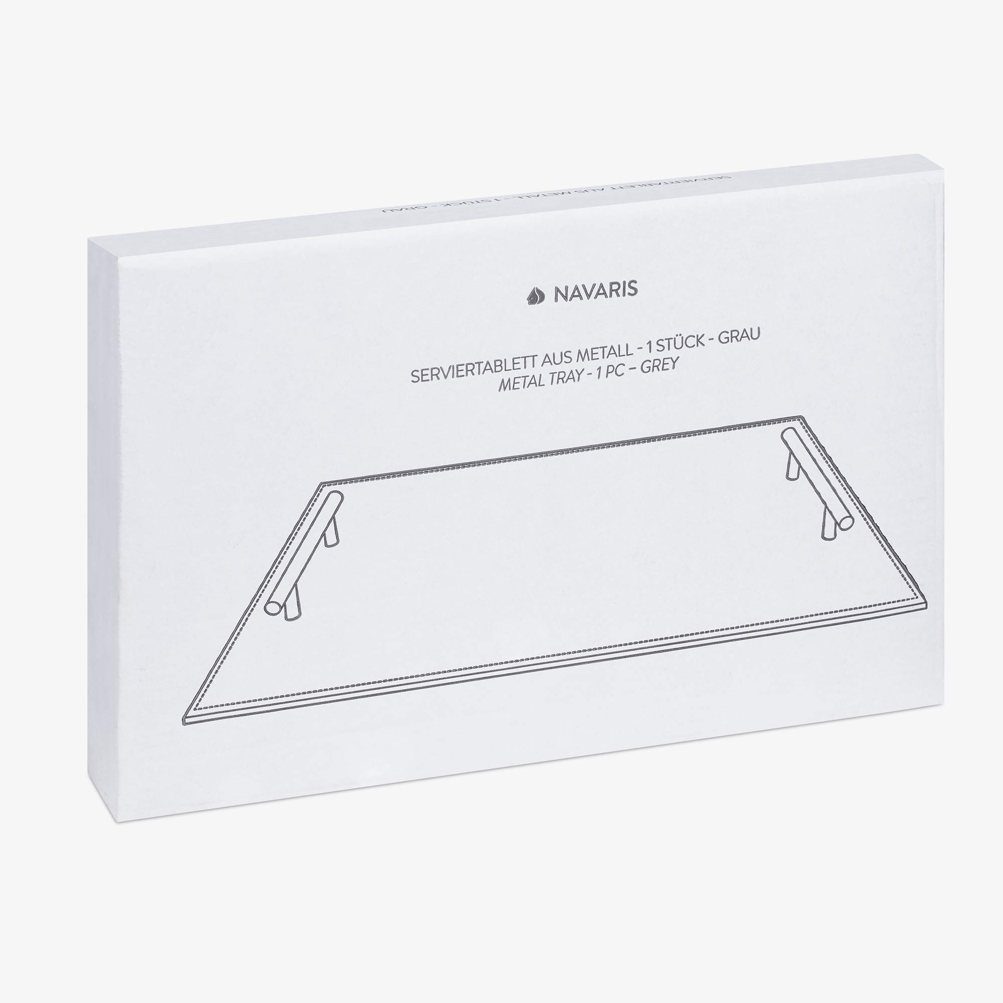 navaris-serviertablett-metall-kunstleder-beige-45x30-cm-griffe image 7