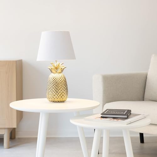 navaris-ananas-tischlampe-40cm-keramik-e27-gold-wei image 8
